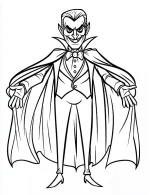 Intricate Vampire in Tuxedo Halloween Coloring Page by Mindset Flow