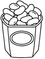 Jelly Beans Fun Snack Coloring Page by Mindset Flow