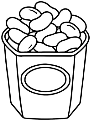 Jelly Beans Fun Snack Coloring Page by Mindset Flow