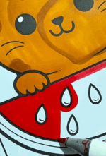 Kawaii Cat Printable Watermelon Coloring Page How to video