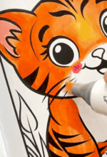 Kawaii Tiger Cubs Printable Coloring Page How to Video