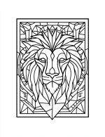 Lions Face Potrait Coloring Page by Mindset Flow