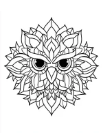 Lotus Like Owl Mandala Coloring Page by Mindset Flow