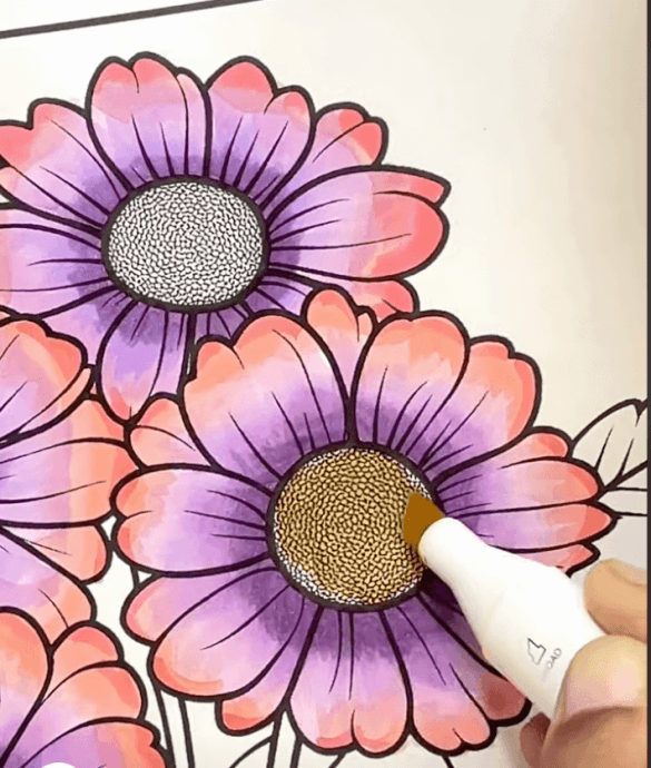 Lovable Daisy Bouquet With Ribbon Flower Coloring Page-HowToVideo Lovable Daisy Bouquet With Ribbon Flower Coloring Page-HowToVideo
