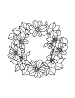Lovely Floral Wreath Circle Flower Coloring Page By Mindset Flow
