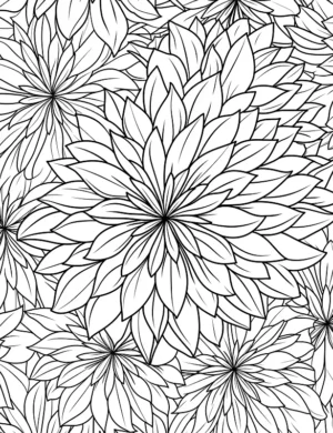 Lush Overlapping Floral Mandala Repeat Design Coloring Page by Mindset Flow