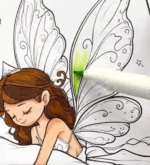 Magical Fairy Sleeping on Cozy Bed Printable Coloring Page How to Video