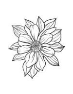 Magnolia Flower Mandala Style Coloring Page