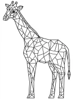 Majestic Giraffe Geometric Mandala Coloring Page by Mindset Flow