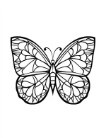 Majestic Symmetrical Butterfly Mandala Outline Coloring Page by Mindset Flow
