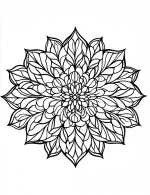 Mandala Pattern with Petals Coloring Page by Mindset Flow