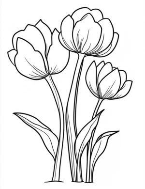Mandala Tulip Petals Printable Coloring Page
