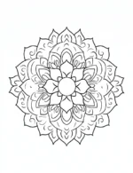 Meditative Layered Petal Mandala Coloring Page by Mindset Flow