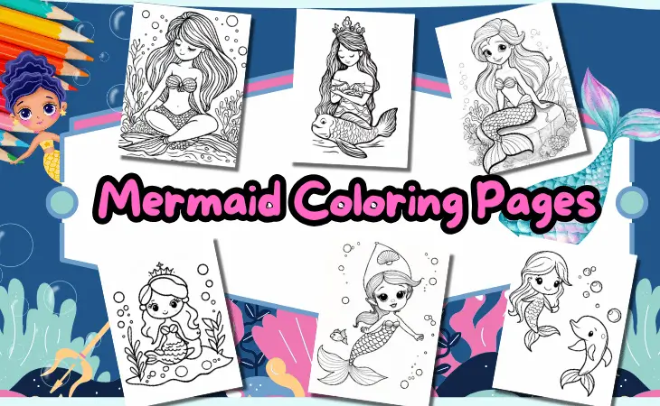 Mermaid Coloring Pages by Mindset Flow