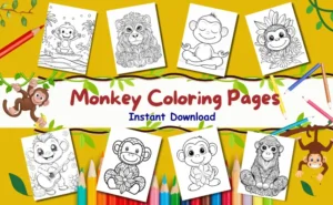Monkey Coloring Pages
