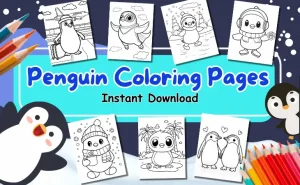 Penguin Coloring Pages
