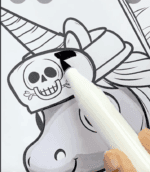 Pirate Unicorn Sailing The Seas Unicorn Coloring Page-HowToVideo Pirate Unicorn Sailing The Seas Unicorn Coloring Page-HowToVideo