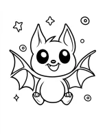 Playful Bat Coloring Page by Mindset Flow