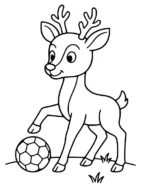 Playful Meadow Dribbler Deer Coloring Page By Mindset Flow