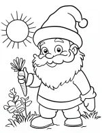 Playful Santa Holding Carrot Christmas Coloring Page by Mindset Flow