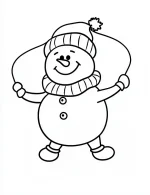Playful Snowman Jumping Rope Coloring Page by Mindset Flow