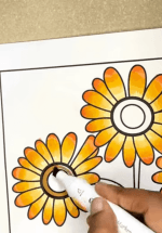 Potted Daisies Flower Coloring Page How To Video