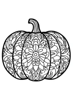 Pumpkin Mandala with Intricate Floral Patterns Coloring Page by Mindset Flow