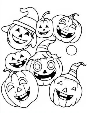 Pumpkin Patch Fun Coloring Page by Mindset Flow