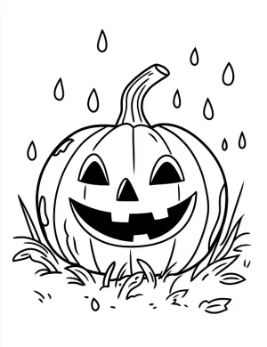 Pumpkin with Jack-o-Lantern Face Halloween Coloring Page by Mindset Flow
