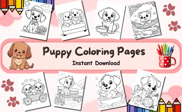Puppy Coloring Pages by Mindset Flow