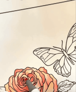 Rose and Butterflies Printable Coloring Page-HowToVideo