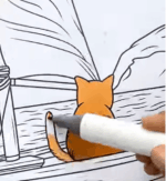 Sailing Cat and Lighthouse View Printable Coloring Page How to Video