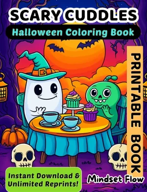 Scary Cuddles Halloween Coloring Book Digital Version by Mindset Flow