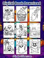 Scary Cuddles Halloween Coloring Book Digital Version by Mindset Flow Preview 1