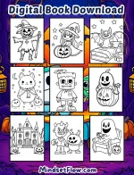 Scary Cuddles Halloween Coloring Book Digital Version by Mindset Flow Preview 2