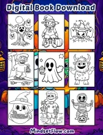 Scary Cuddles Halloween Coloring Book Digital Version by Mindset Flow Preview 3