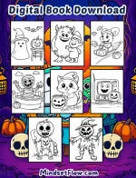 Scary Cuddles Halloween Coloring Book Digital Version by Mindset Flow Preview 4