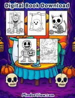 Scary Cuddles Halloween Coloring Book Digital Version by Mindset Flow Preview 5