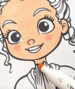 Smiling Girl Doing Yoga Adult Coloring Page-HowToVideo