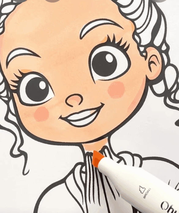 Smiling Girl Doing Yoga Adult Coloring Page-HowToVideo