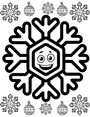 Snowflake Christmas Coloring Page - Fun Winter Activity By Mindset Flow