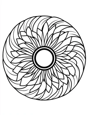 Spiral Celtic Mandala with Elegant Swirls and Symmetrical Patterns Coloring Page by Mindset Flow