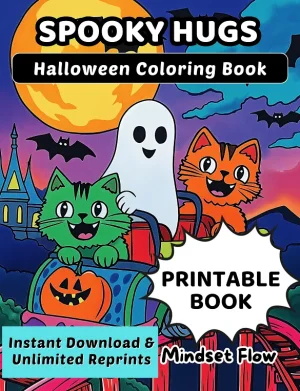 Spooky Hugs Halloween Coloring Book Digital Version by Mindset Flow