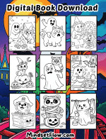 Spooky Hugs Halloween Coloring Book Digital Version by Mindset Flow Preview 1