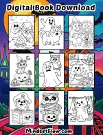 Spooky Hugs Halloween Coloring Book Digital Version by Mindset Flow Preview 1
