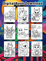 Spooky Hugs Halloween Coloring Book Digital Version by Mindset Flow Preview 2