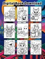 Spooky Hugs Halloween Coloring Book Digital Version by Mindset Flow Preview 2