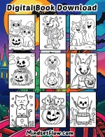 Spooky Hugs Halloween Coloring Book Digital Version by Mindset Flow Preview 3