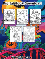 Spooky Hugs Halloween Coloring Book Digital Version by Mindset Flow Preview 5