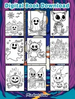 Spooky Nights Halloween Coloring Book Digital Version by Mindset Flow Preview 2